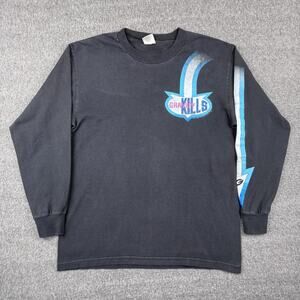 Vintage Gravity Kills T-Shirt Mens Large Black Long Sleeve Industrial Rock Debut